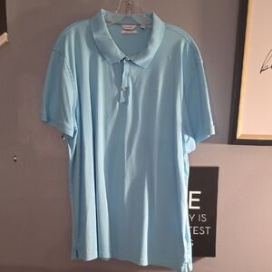 Calvin Klein Mens Light Blue Polo Shirt XL